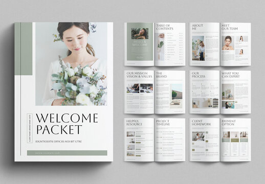 Welcome Packet Template Design Magazine Layout