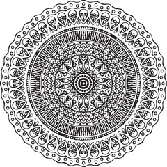 Beautiful flower art and mandala vector design