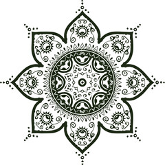 Beautiful flower art and mandala vector design
