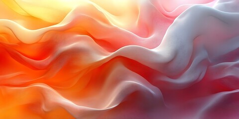Obraz premium Abstract colorful fabric waves, flowing texture background, design element