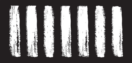 Straight Black Brush Strokes Set. Vector brush stroke. Paintbrush Collection. Modern textured shape. brush drawn.