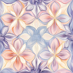Fototapeta premium Creative Seamless Pattern 2D Doodle Floral Illustrations for wallpaper, card, tile.