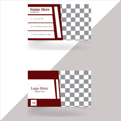 Business Card Design White and Red