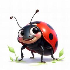 Joyful Ladybug on a Leaf