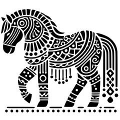 Ethnic horse silhouette