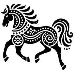 Ethnic horse silhouette
