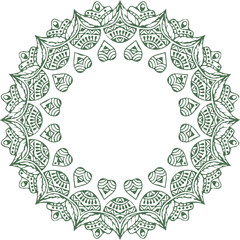 Beautiful flower art and mandala vector design