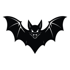 Silhouette of a Bat in Flight Vector