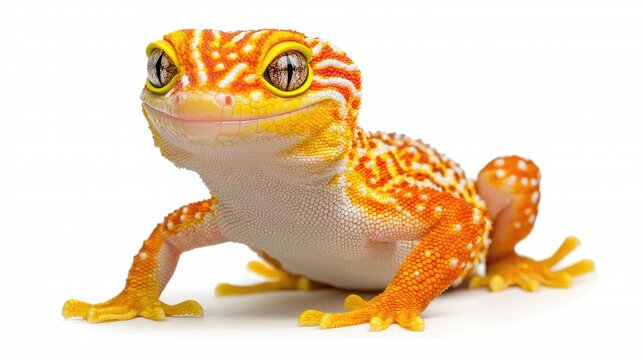 Vibrant gecko in studio setting animal photography macro perspective captivating colors and details