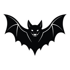 Silhouette of a Bat in Flight Vector