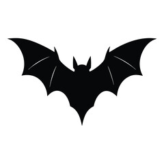 Silhouette of a Bat in Flight Vector