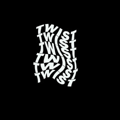 Editable twist text effect