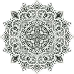 Beautiful flower art and mandala vector design