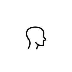 Simple Head Line Icon