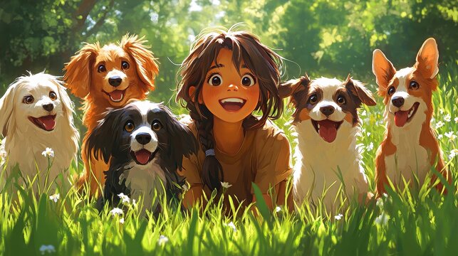 Volunteers celebrating success at a community event in a sunny park with joyful interactions and happy expressions