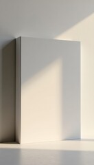 Clean vertical blank book cover mockup, smooth surface , cover, stationery