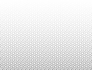 Geometric pattern of black triangles on a white background.Seamless in one direction. Option with an Average fade out.The Scale transformation method.