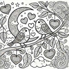 Fototapeta premium background with birds