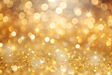 Sparkling Golden Bokeh Background for Festive Occasions