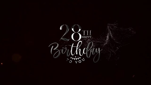 28th Happy Birthday To You, 28th Birthday Banner 