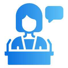 public speaking Gradient icon