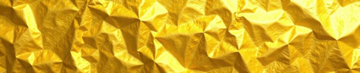 Intensely shiny, crinkled gold leaf foil texture , yellow gold, pattern