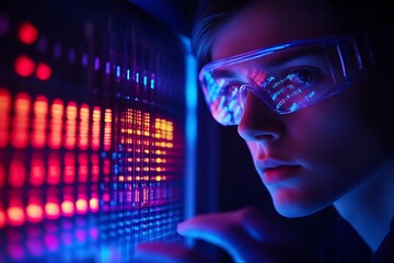 Scientists conducting DNA sequencing