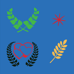 floral ornament wedding vector elements set.