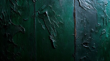 Obraz premium Emerald Green Textured Wall: A Dark, Moody Abstract Background