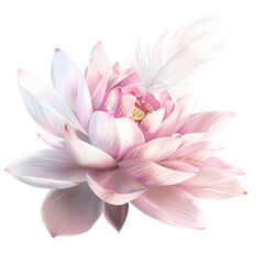 Fototapeta premium Lotus Flower Arrangement Clipart Vector Illustration