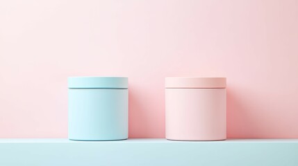 Pastel Cylinders: A Minimalist Product Display