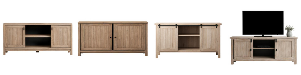 Stylish and Functional Minimalist Wooden Cabinets and Shelves for Organized Home and Office Storage and Display