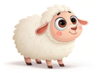 Obraz premium sheep cartoon. sheep, cartoon, animal, lamb, vector, farm, illustration, wool, funny, cute, white, art, black, baby, isolated, mammal, nature, ram, drawing, fun, love, happy, character, icon, domestic