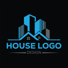 Fototapeta premium Modern house logo design - real estate, architecture, and construction branding icon