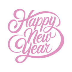 Happy New Year Beautiful Typography Calligraphy Vector Illustration Design