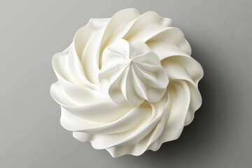 Whipped cream swirl artfully crafted for desserts and treats in a minimalistic style