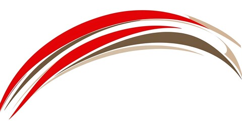 Obraz premium Abstract red brown curve design element, website header