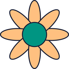 Flower Retro Vector