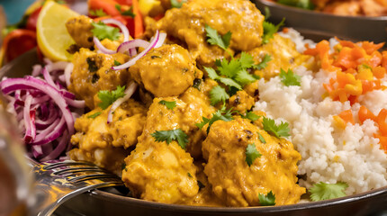 A plate of food with a sauce on it