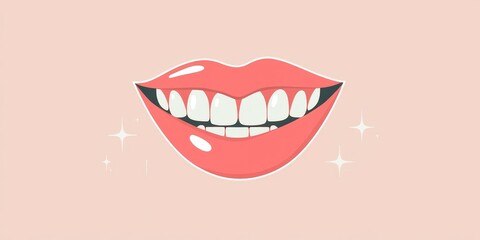 Dental Health Idea Dental Updates, Dentist Blog, and Market Trends combined in a single graphic, featuring a simplified mouth illustration in a flat vector style.