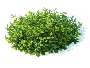 Thyme leaves isolated on white background fresh herbs botanical minimalist style close-up high quality