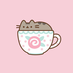 Pusheen cat tea cup