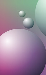 Abstract gradient background with geometric waves and circles, natural design, perfect for interior decor or elegant background.