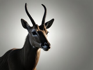 close up of a deer  illustration isolated on white background