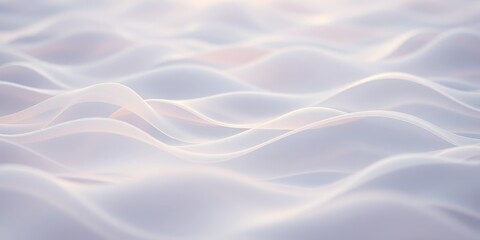 Obraz premium A gentle, flowing abstract pattern of white waves with soft, subtle highlights and a delicate, ethereal quality.