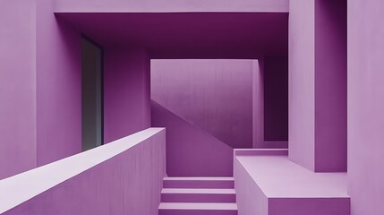 Purple Architecture Staircase Modern Geometric Design