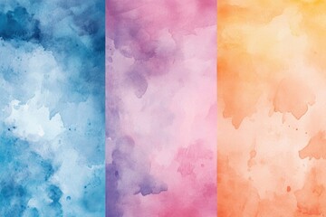 Obraz premium Watercolor abstract hand painted backgrounds collection.