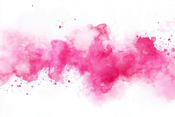 abstract pink watercolor on white background