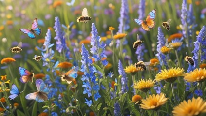 Vibrant Dance Bees And