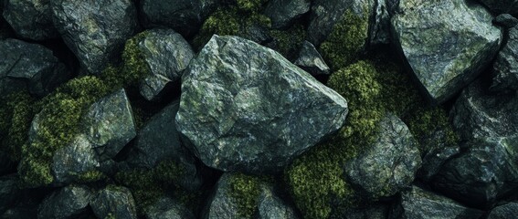 Dark rocky surface with glowing embers depicting geological features and potential volcanic activity